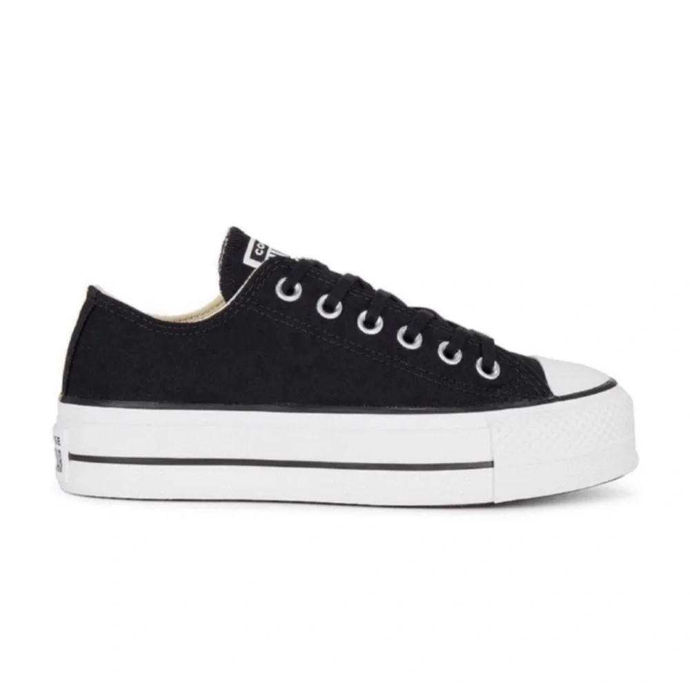 NIB Converse Black Chuck Taylor All Star Canvas Platform Sneakers Size 8 US $70